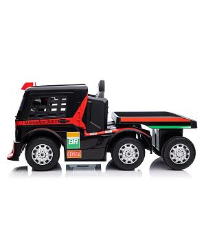 COCHE CAMIÓN MERCEDES 12V CON PEQUEÑO REMOLQUE, ROJO, RC - LE4243
